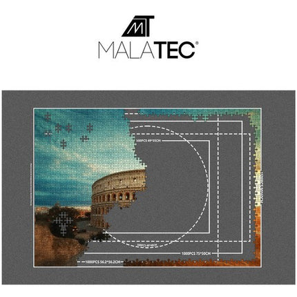 Malatec Puzzelmat - 115 x 67 cm - Inclusief Opbergkoker en Sorteerbakjes