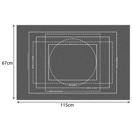 Malatec Puzzelmat - 115 x 67 cm - Inclusief Opbergkoker en Sorteerbakjes