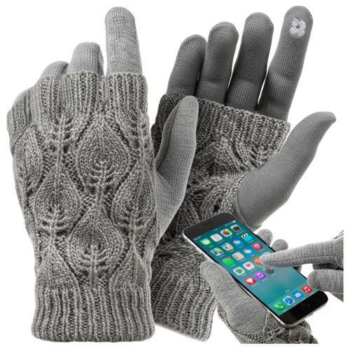 Trizand 26073 Touchscreen Handschoenen - Grijs - 2-in-1 Set