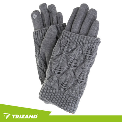 Trizand 26073 Touchscreen Handschoenen - Grijs - 2-in-1 Set