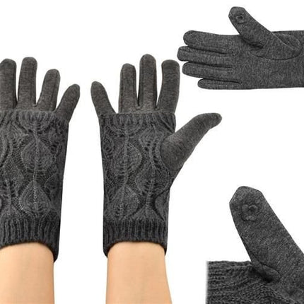 Trizand Touchscreen Handschoenen - Maat M - Met Warmers - Grijs