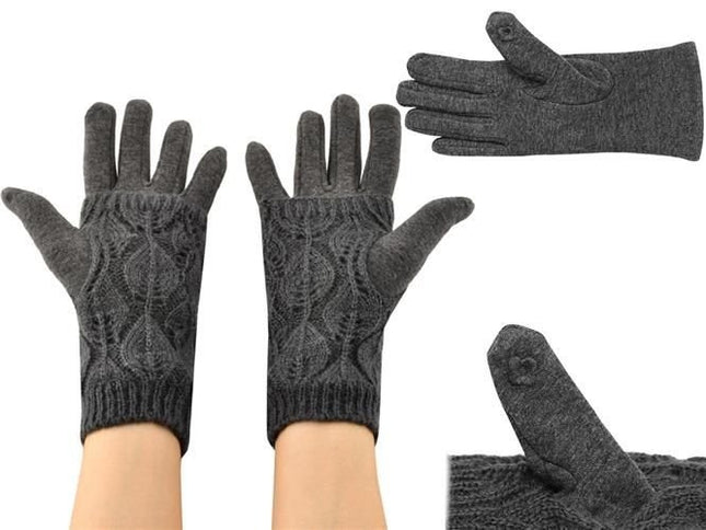 Trizand Touchscreen Handschoenen - Maat M - Met Warmers - Grijs