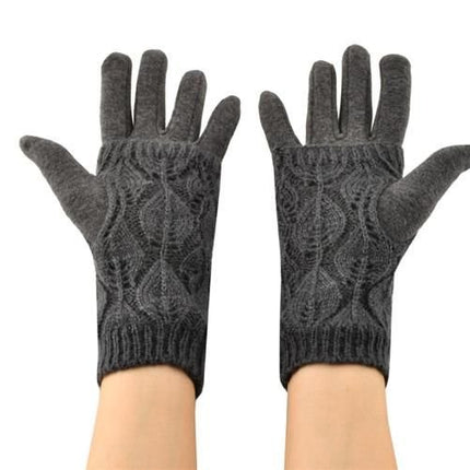 Trizand Touchscreen Handschoenen - Maat M - Met Warmers - Grijs
