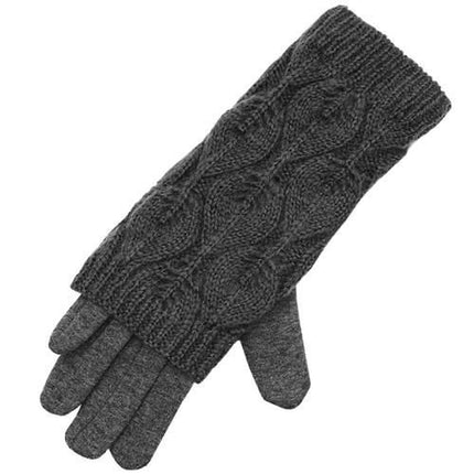 Trizand Touchscreen Handschoenen - Maat M - Met Warmers - Grijs