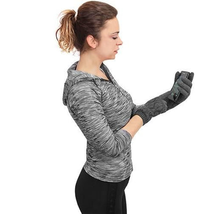 Trizand Touchscreen Handschoenen - Maat M - Met Warmers - Grijs