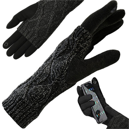 Trizand Touchscreen Handschoenen - Maat M - Met Warmers - Zwart