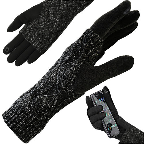Trizand Touchscreen Handschoenen - Maat M - Met Warmers - Zwart