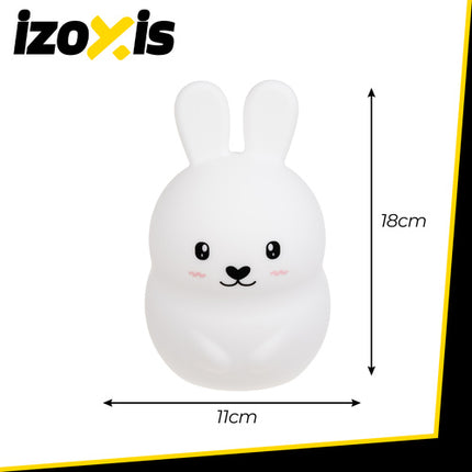Izoxis 26204 RGB Konijn Nachtlampje - Siliconen - Met Afstandsbediening