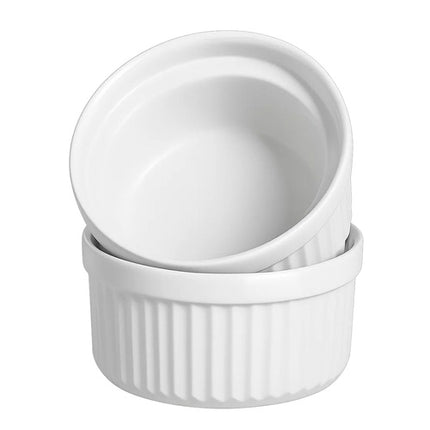 Ruhhy 25705 Keramische Ramekins - Ovenschaaltjes - 200 ml - Wit - 6 Stuks
