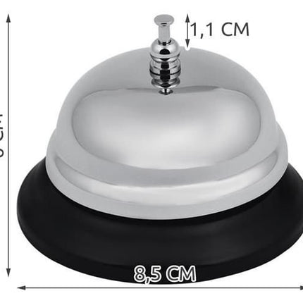 Malatec Baliebel - Zilver - 8,5 cm - RVS Tafelbel