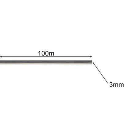 Bigstren Maaidraad voor Bosmaaier - 3 mm x 100 m - Vierkant - Zwart