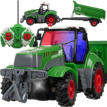Kruzzel RC Tractor met Kiepkar - Afstandsbediening - 39 cm