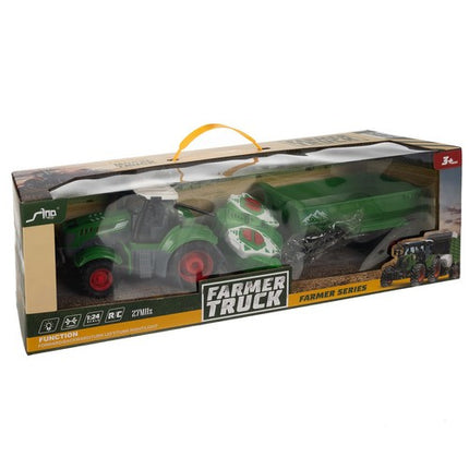 Kruzzel RC Tractor met Kiepkar - Afstandsbediening - 39 cm