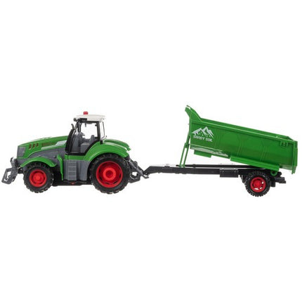 Kruzzel RC Tractor met Kiepkar - Afstandsbediening - 39 cm