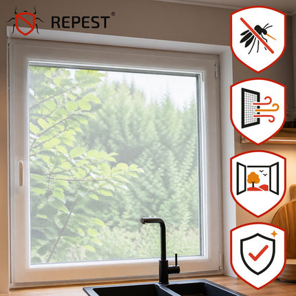 Repest Raamhor - 160 x 130 cm - Inclusief Klittenband - Wit