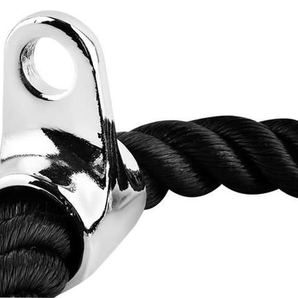 Trizand Triceps Touw - 70 cm - Voor Kabelstation - Zwart