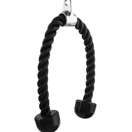 Trizand Triceps Touw - 70 cm - Voor Kabelstation - Zwart