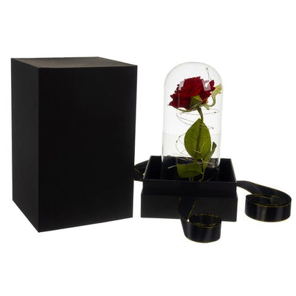 Malatec Eeuwige Roos in Glas met LED - Cadeauverpakking - Warm Wit