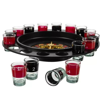 Malatec Party Roulette - Inclusief 16 Shotglazen - Drankspel voor Feestjes