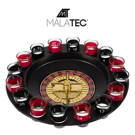 Malatec Party Roulette - Inclusief 16 Shotglazen - Drankspel voor Feestjes