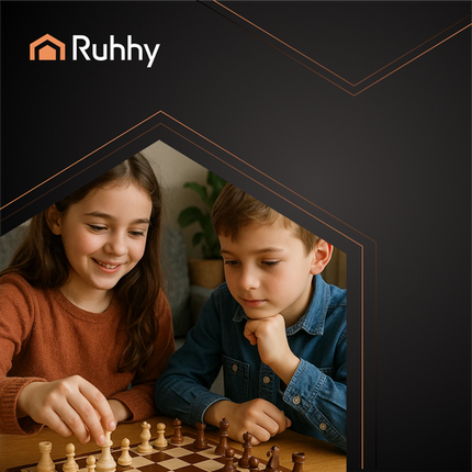 Ruhhy Royal Schaken - 31 x 31 cm - Houten Schaakset - Luxe Design