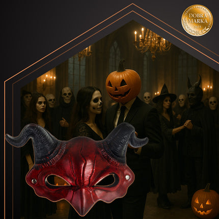 Ruhhy Demon/Duivel Masker - Halloween Verkleedmasker - Rood/Zwart