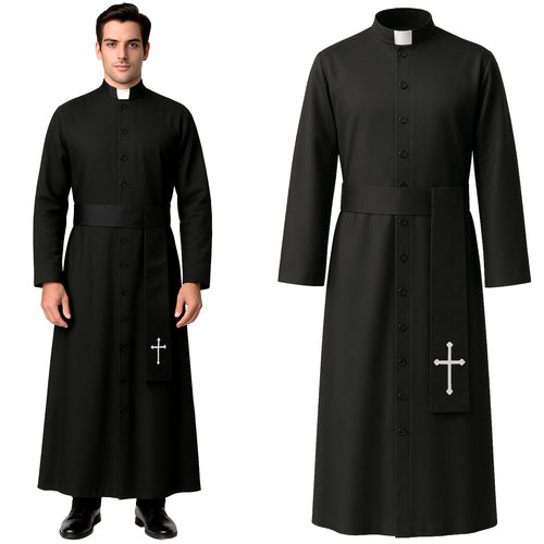 Ruhhy Priester Kostuum - Halloween Verkleedkleding - Maat XL/XXL - Zwart