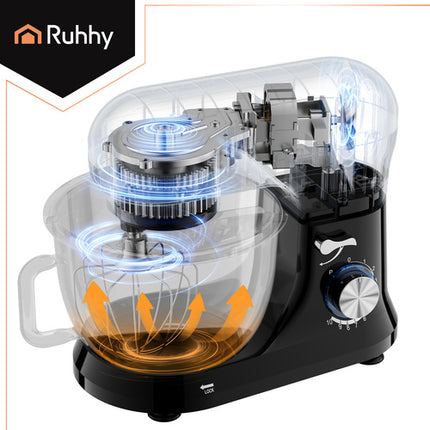 Ruhhy Planetaire Keukenmachine - 1000W - 4,5L RVS Kom - Zwart