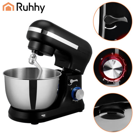 Ruhhy Planetaire Keukenmachine - 1000W - 4,5L RVS Kom - Zwart