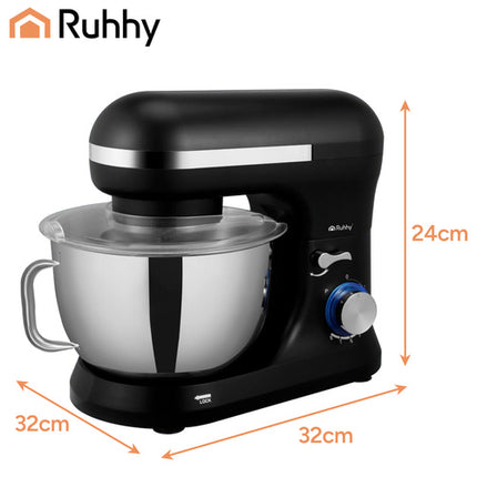 Ruhhy Planetaire Keukenmachine - 1000W - 4,5L RVS Kom - Zwart