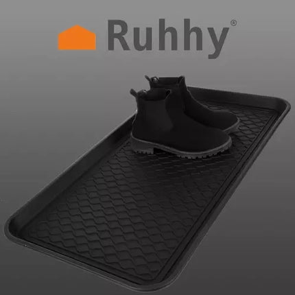 Ruhhy Schoenmat - 75,5 x 38 cm - Zwart - Beschermende Lekbak