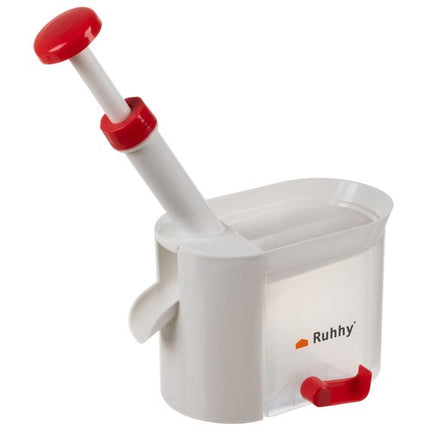 Ruhhy 20623 Kersenontpitter met Pittenopvangbak en Zuignap - Wit/Rood