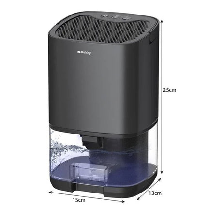 Ruhhy Luchtontvochtiger - 1000ml - Met RGB Verlichting - Zwart