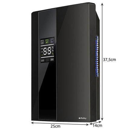 Ruhhy Luchtontvochtiger - 1800ml - Met Hygrostaat & Timer - Zwart