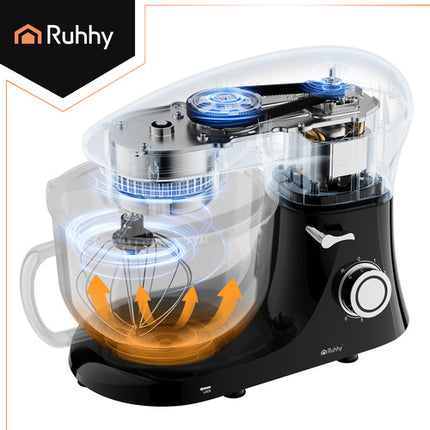 Ruhhy Planetaire Keukenmachine - 2200W - 6,2L - 9-in-1 - Zwart