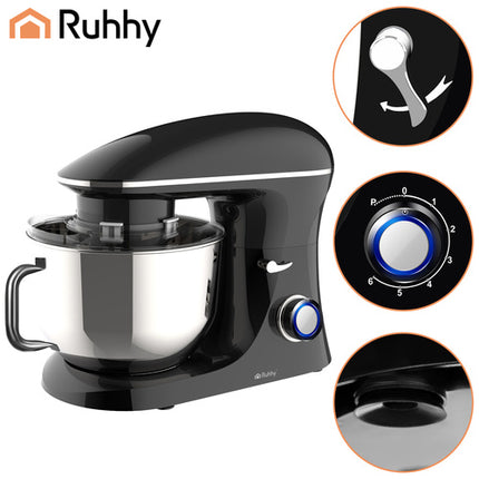 Ruhhy Planetaire Keukenmachine - 2200W - 6,2L - 9-in-1 - Zwart