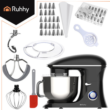 Ruhhy Planetaire Keukenmachine - 2200W - 6,2L - 9-in-1 - Zwart