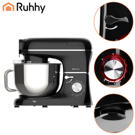 Ruhhy 3-in-1 Keukenmachine - 2200W - 6,2L - Met Blender & Vleesmolen - Zwart