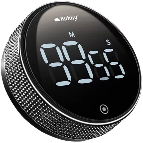 Ruhhy 22052 Digitale Kookwekker met Magneet - LED Timer - Zwart