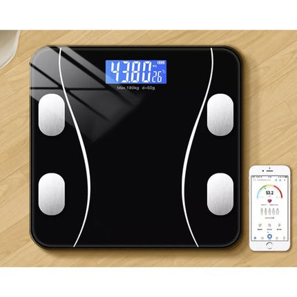 Ruhhy Analytische Badkamerweegschaal - Smart - 180 kg - Zwart