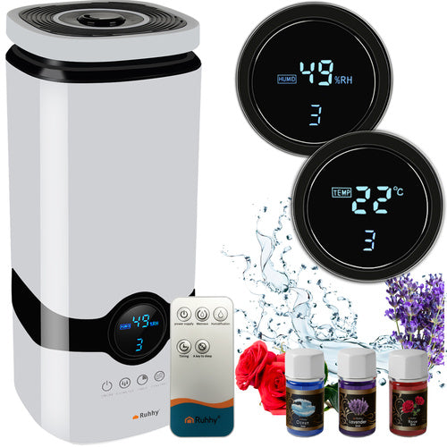 Ruhhy Ultrasone Luchtbevochtiger - 4 Liter - Met Ionisator en Afstandsbediening - Wit