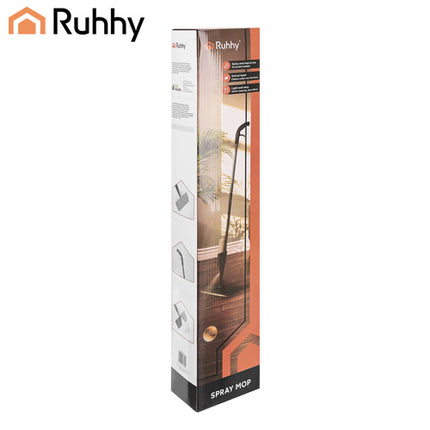 Ruhhy Spray Mop - 300ml - Met 3 Wasbare Pads - Wit/Grijs