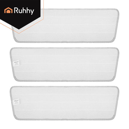 Ruhhy Spray Mop - 300ml - Met 3 Wasbare Pads - Wit/Grijs