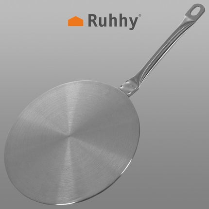 Ruhhy 24281 Inductie Adapterplaat - Ø 19 cm - RVS en Aluminium - Zilver