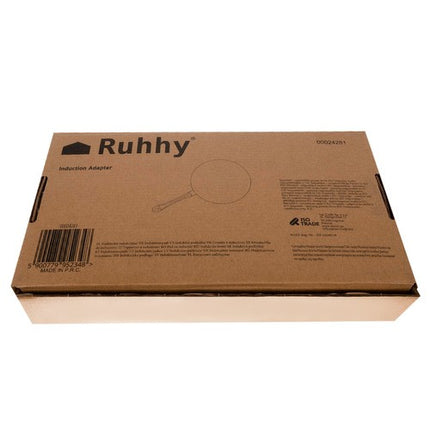 Ruhhy 24281 Inductie Adapterplaat - Ø 19 cm - RVS en Aluminium - Zilver