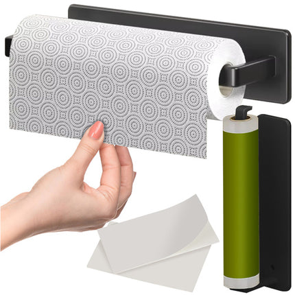 Toiletrolhouder - Zwart -Zelfklevend