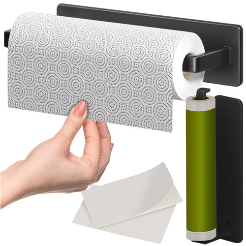 Toiletrolhouder - Zwart -Zelfklevend
