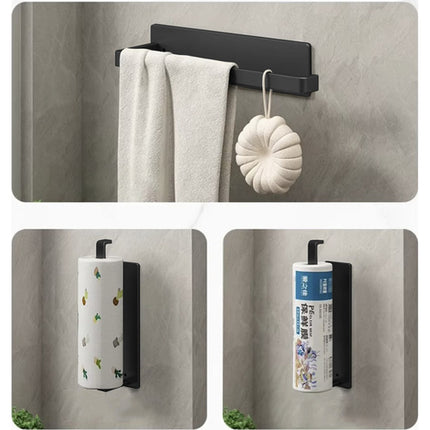 Toiletrolhouder - Zwart -Zelfklevend