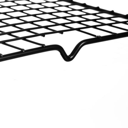 Ruhhy 24746 Taartrooster / Afkoelrek - 40 x 25 cm - Koolstofstaal - Zwart