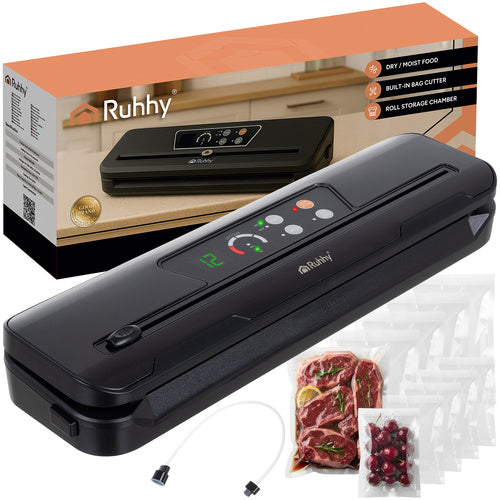 Ruhhy 24755 Vacumeermachine - 110W - 80 kPa - Met Foliesnijder en Zakken - Zwart